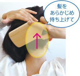 後頭筋にそって