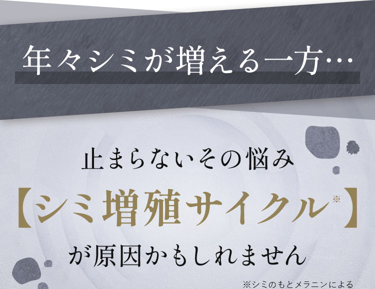 年々シミが増える一方