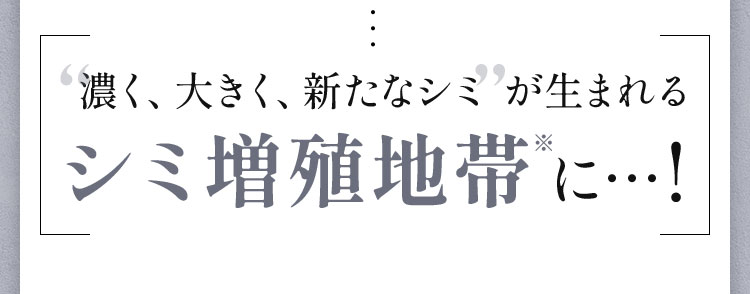 シミ増殖地帯※に…!