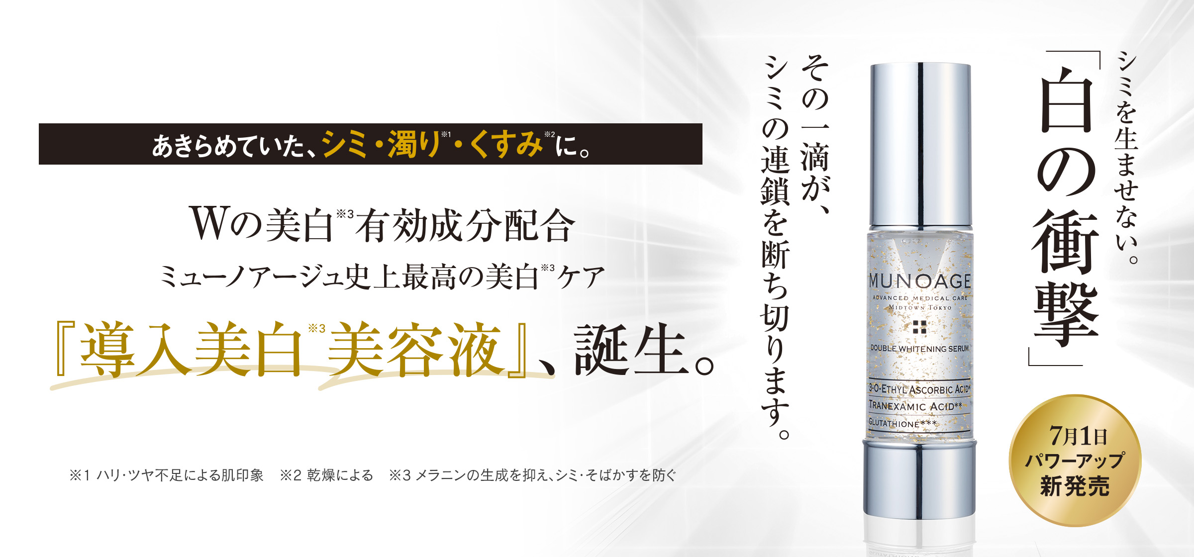 角質・美白・保湿ケアがこの2アイテムで完結！
