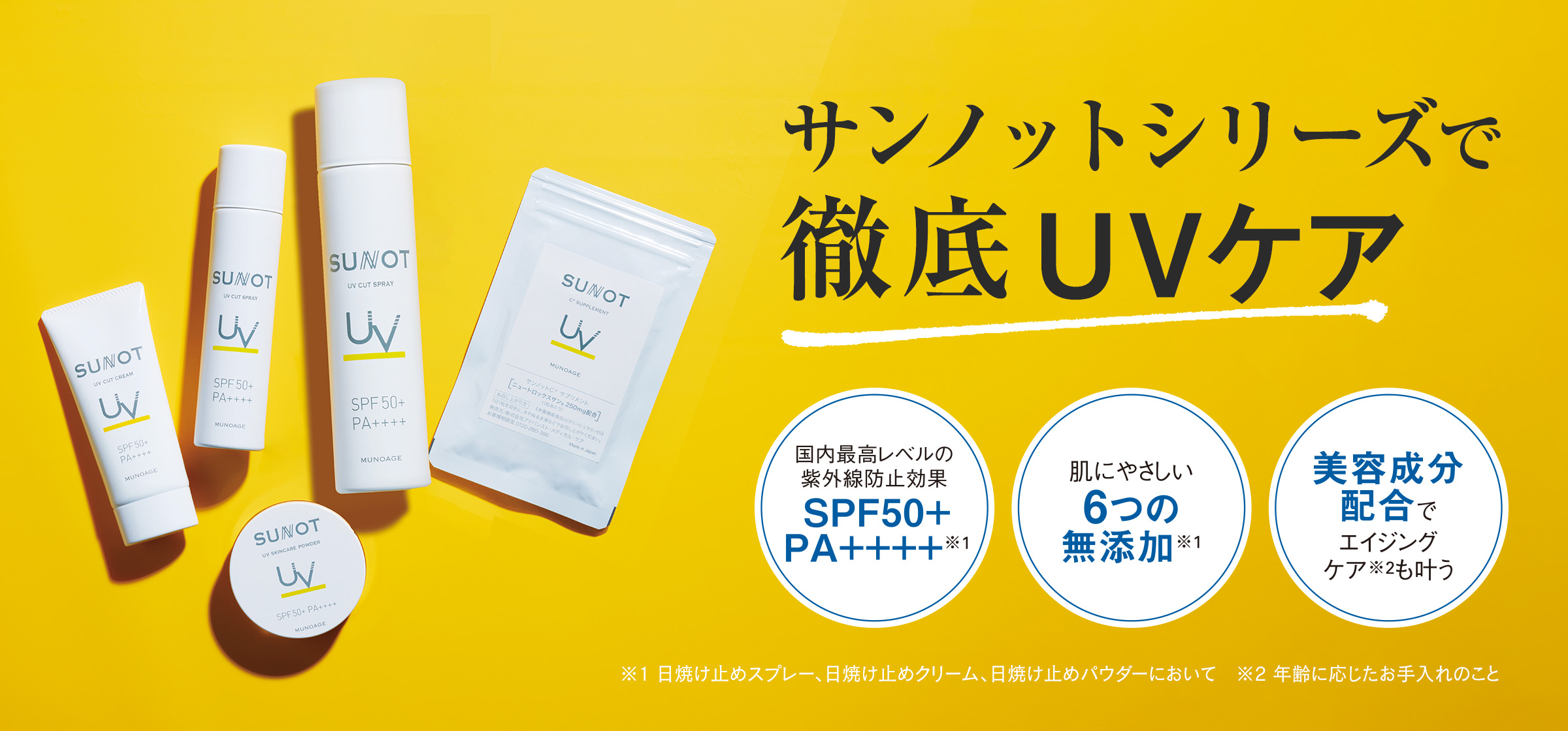 サンノットシリーズで快適なUV対策